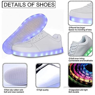 YuanRoad Unisex LED Shoes Light Up Shoes for Women Men LED Sneakers with USB Charging Dancing Shoes