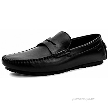 Bosswin Men's Loafer Cowhide Premium Genuine Leather Shoes Casual Slip on Shoes Breathable Driving Style Shoes