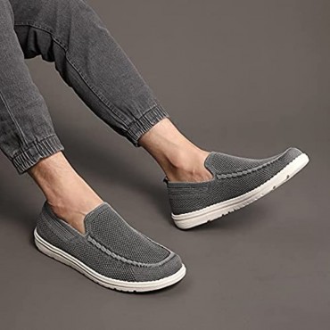 Canvas Loafer Shoes for Men Casual Work Slip On Oxford Boat Sneakers Shoe Walking Shoe