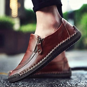 COSIDRAM Men Casual Shoes Slip on Walking Shoes Breathable Comfort Fashion Loafers Leather Sneakers Driving Shoes for Male Business Work Office Dress Outdoor