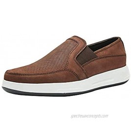 ELCANTO STAZIONE Men's Premium Soft Cowhide Leather Banded Slip-on Shoes