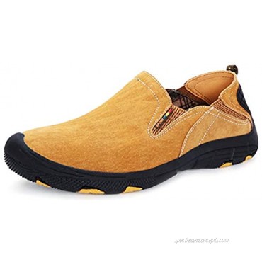 NOXNEX Men's Slip-On Loafer Shoes Flat Casual Men Comfort Walking Slip Loafers