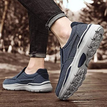 SNEKARMIN Loafers-for Men-Slip On-Walking Shoes-Sneakers Comfort Driving Shoes for Male Spring Breathable Wide Mens Canvas Shoes