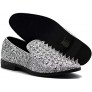 SPK16 Men's Vintage Spike Dress Loafers Slip On Fashion Shoes Classic Tuxedo Dress Shoes