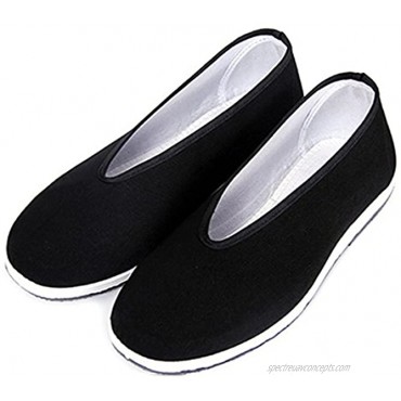 YunPeng Chinese Traditional Old Beijing Shoes Unisex Martial Art Kung Fu Tai Chi Rubber Sole Shoes Black