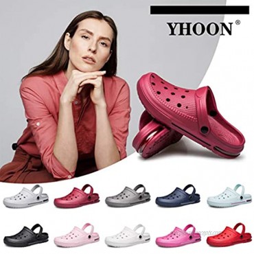 YHOON Unisex Clogs Shoes | Water Shoes | Comfortable Slip on Slippers Burgundy